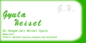 gyula weisel business card